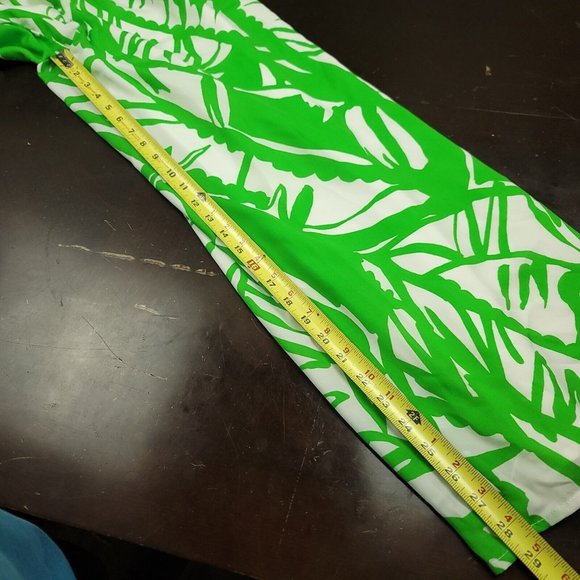Lilly Pullitzer for Target Womens XS Jumpsuit Green White Tropical Fully Lined‎ - Picture 6 of 11